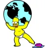Homer simpsons et spider cochon