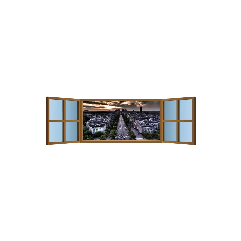 Trompe l'oeil Fenêtre Lac