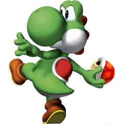 Luigi et gros yoshi