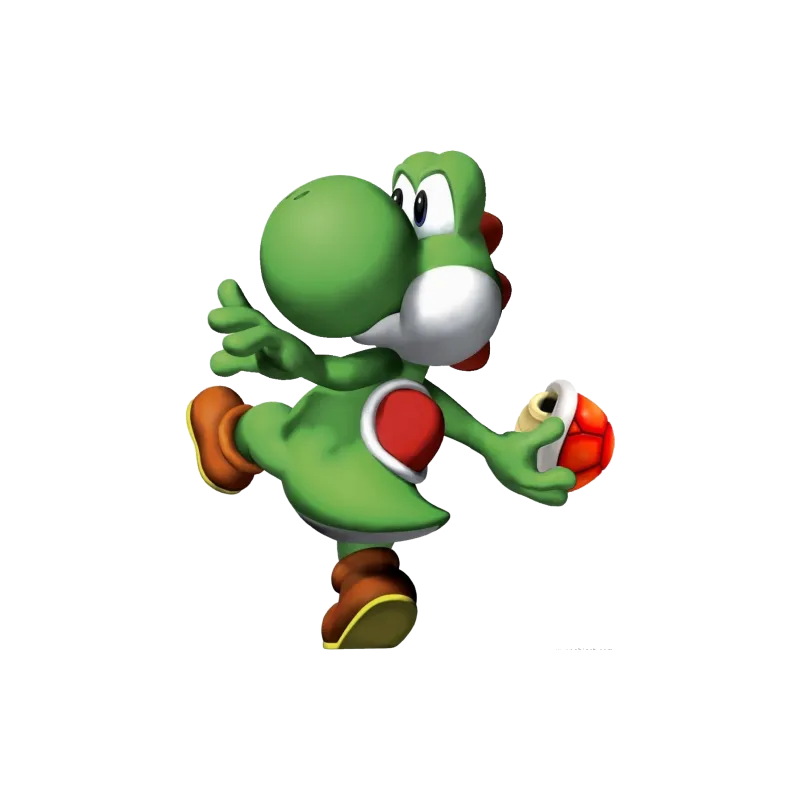 Luigi et gros yoshi