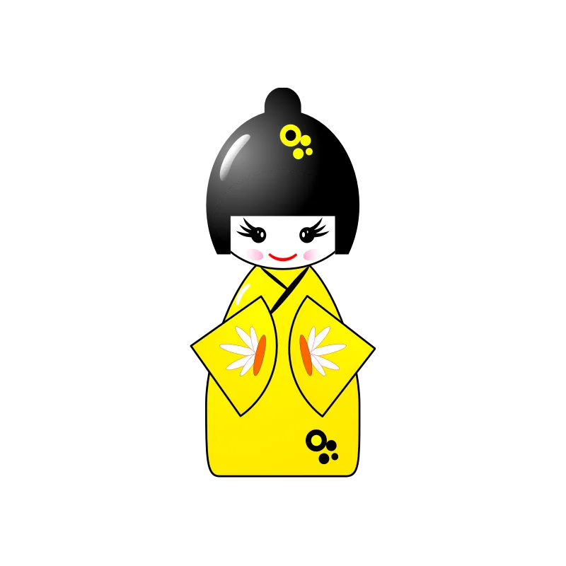 Kokeshi bleue