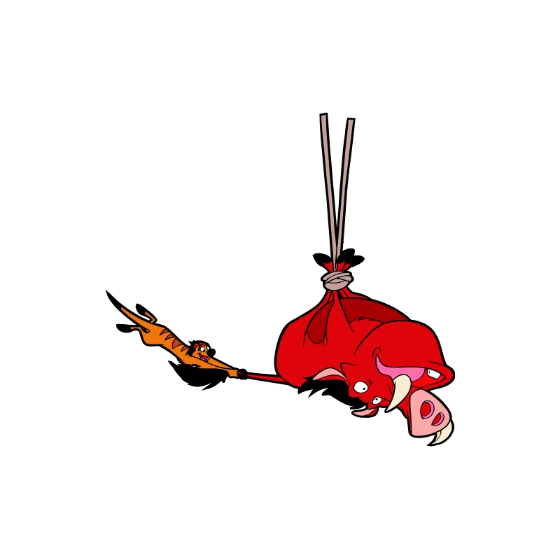 Pumba effrayé tête