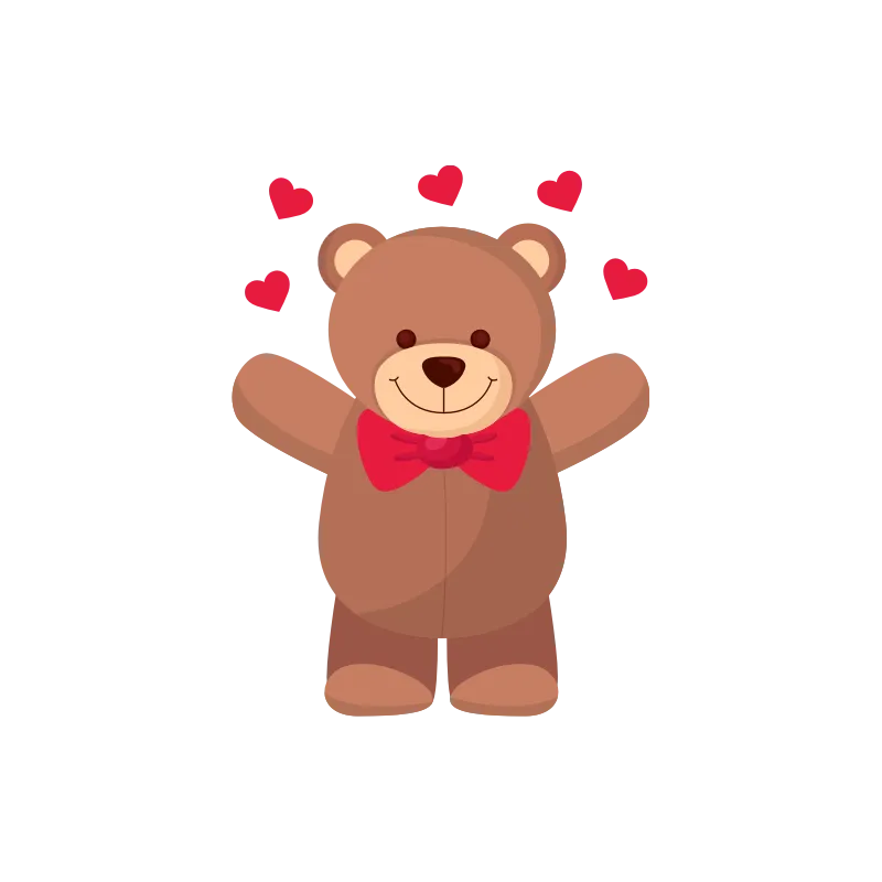 Ours coeur cadeau