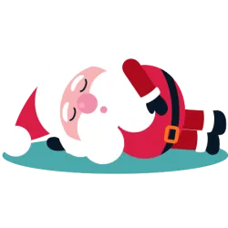 Père Noël et sa hotte