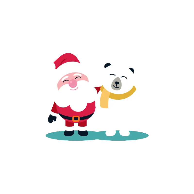 Père Noël et glace