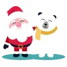 Père Noël et glace