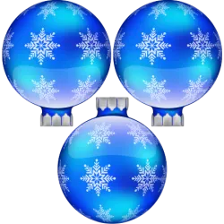 3 Boules de noël rouges