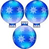 3 Boules de noël rouges