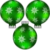3 Boules de noël bleues