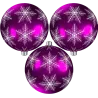 3 Boules de noël vertes
