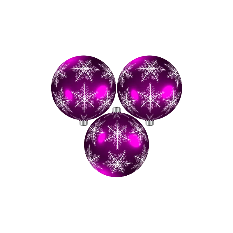 3 Boules de noël vertes T10