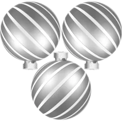 3 Boules de noël violettes