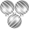 3 Boules de noël violettes