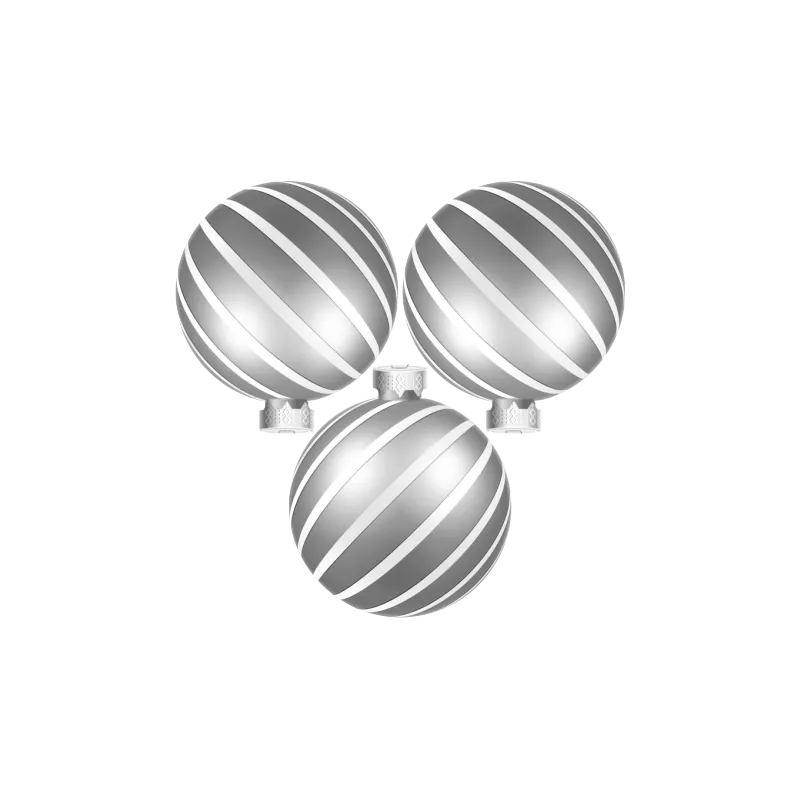 3 Boules de noël violettes T10