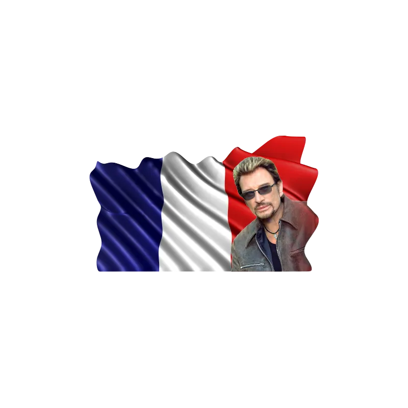 Johnny Hallyday drapeau americain