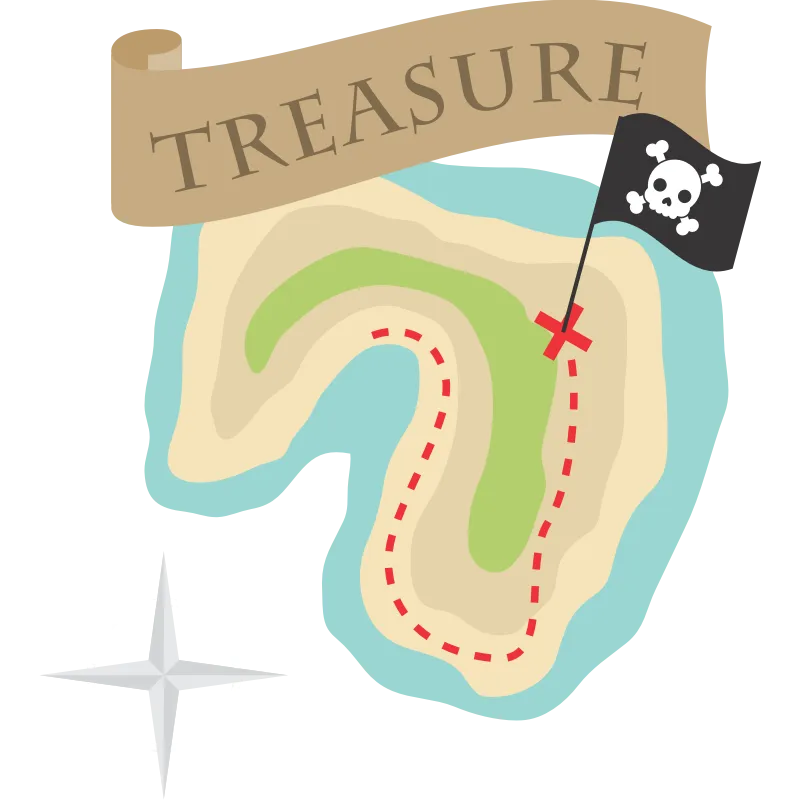 Autocollant Carte Trésor