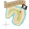 Autocollant Carte Trésor