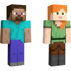 Autocollant minecraft couple