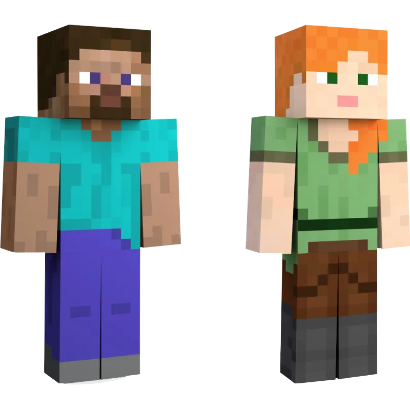 Autocollant minecraft couple