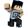 Autocollant minecraft poing
