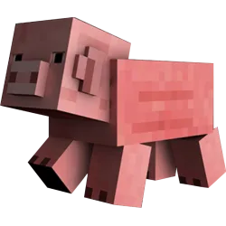Autocollant minecraft cochon