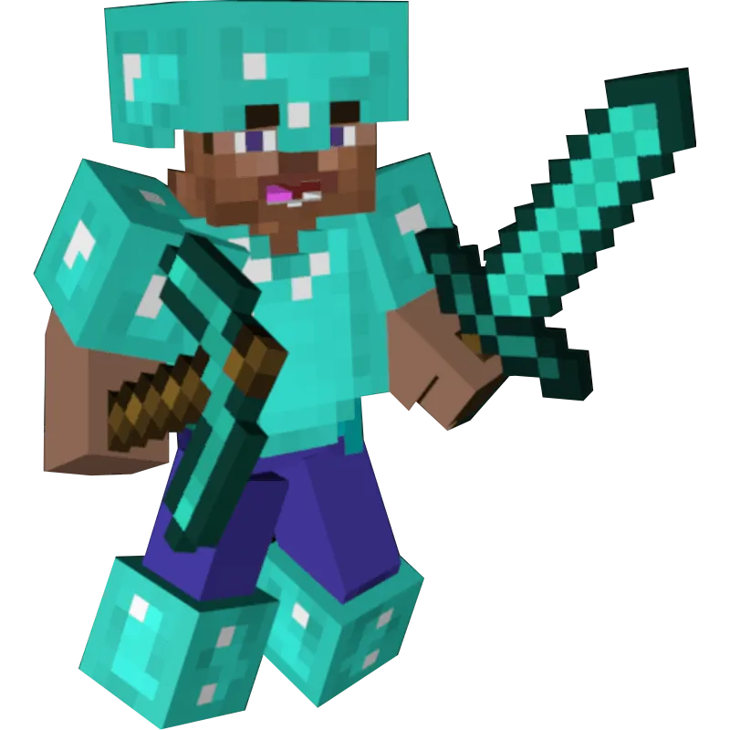Autocollant minecraft soldat