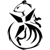 Sticker surfeur cercle