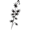 Sticker papillon sur plante
