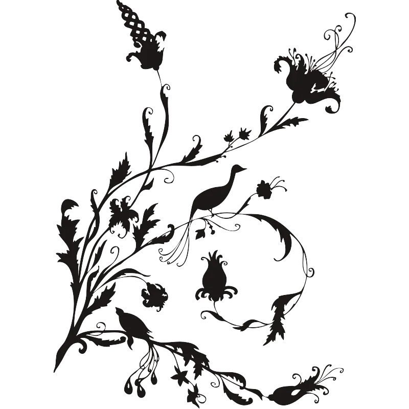 Sticker papillon sur plante