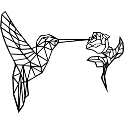 origami colibri et rose