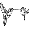 origami colibri et rose