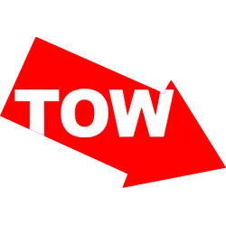 Autocollant Tow Blanc Flèche rouge