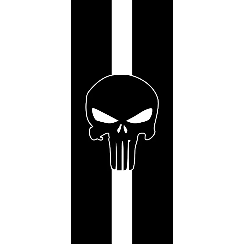 Sticker deco capot punisher 2