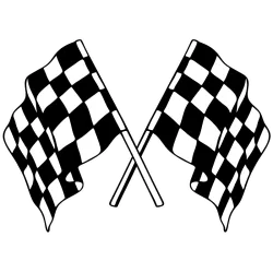 Autocollant drapeau damier