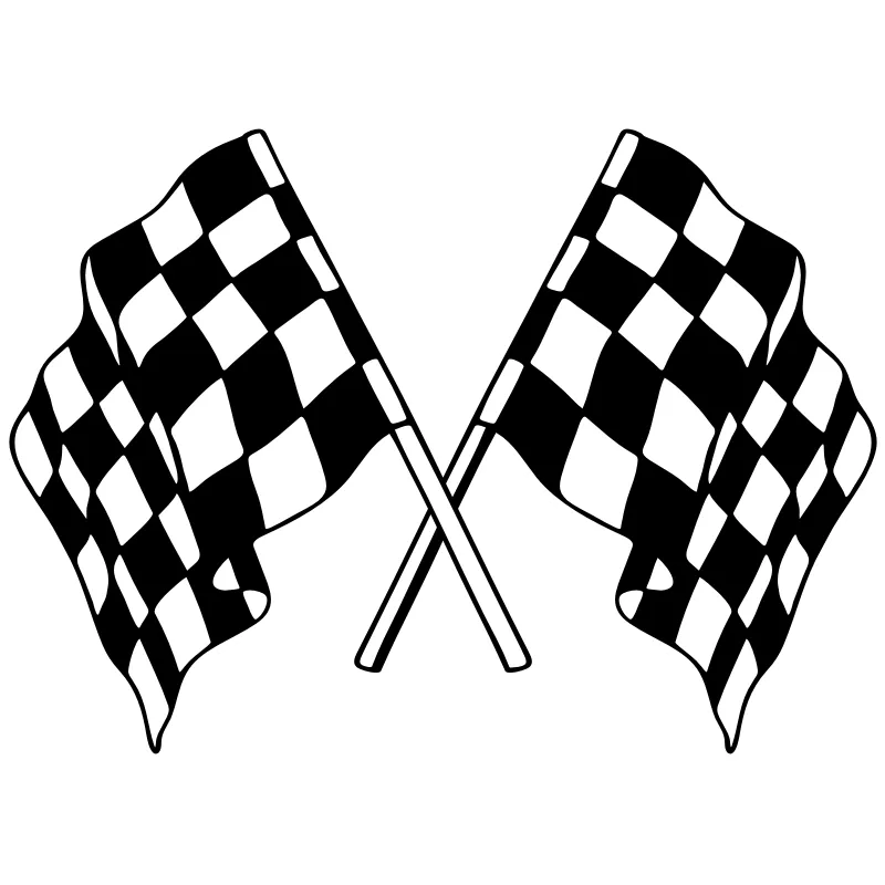 Autocollant drapeau damier
