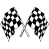 Autocollant drapeau damier