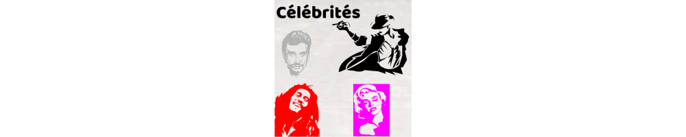 Stickers célébrités sur 123-stickers.com