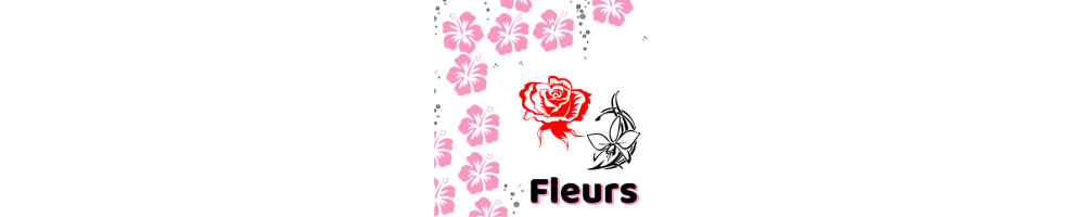 Stickers et autocollant fleurs, hibiscus, rose